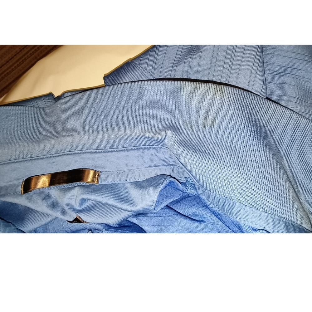 Tiger Woods Nike Golf Mens XXL Blue Pin Stripe Nike Fit Dry Polo Shirt - Picture 6 of 7